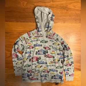Hanna Andersson Boys Race Car Hoodie Size 10 Cotton VGUC